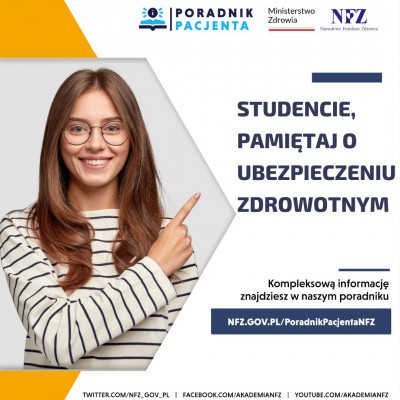 Poradnik Pacjenta: Studencie, pamiętaj o ubezpieczeniu